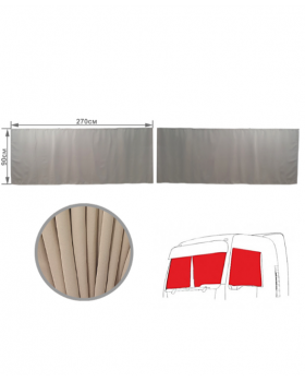 Шторы лобового окна 90х270см Блэкаут Бежевый-foto2