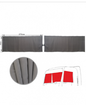 Шторы лобового окна 90х270см Блэкаут Серый-foto3