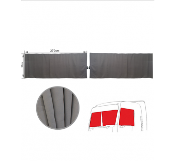 Шторы лобового окна 90х270см Блэкаут Серый-foto3